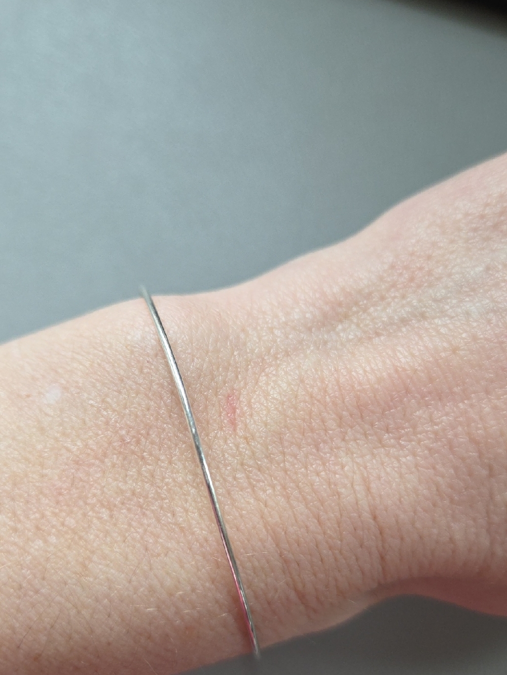 Minimalist Sterling Silver Wire Bangle Bracelet